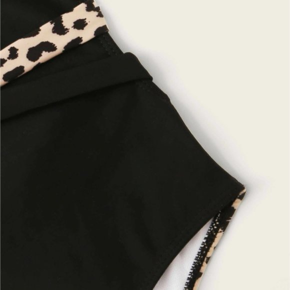 Leopard Tie One Piece Swimsuit Bathing suit - Picture 7 of 8